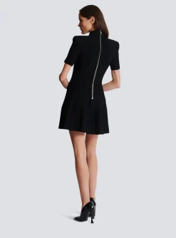 Flared Knit Dress With Buttons-Balmain Clearance