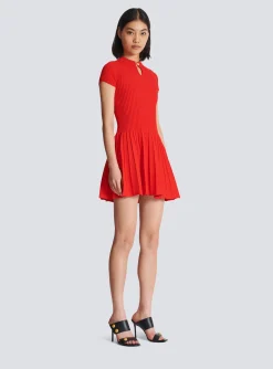 Fla Pleated Knit Dress-Balmain Shop
