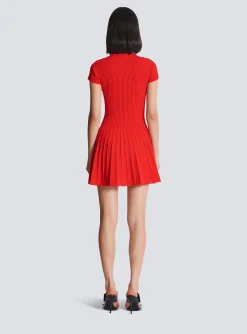 Fla Pleated Knit Dress-Balmain Shop