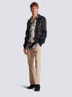 Flared Trousers In Gabardine-Balmain Online