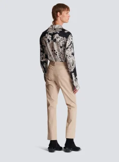 Flared Trousers In Gabardine-Balmain Online