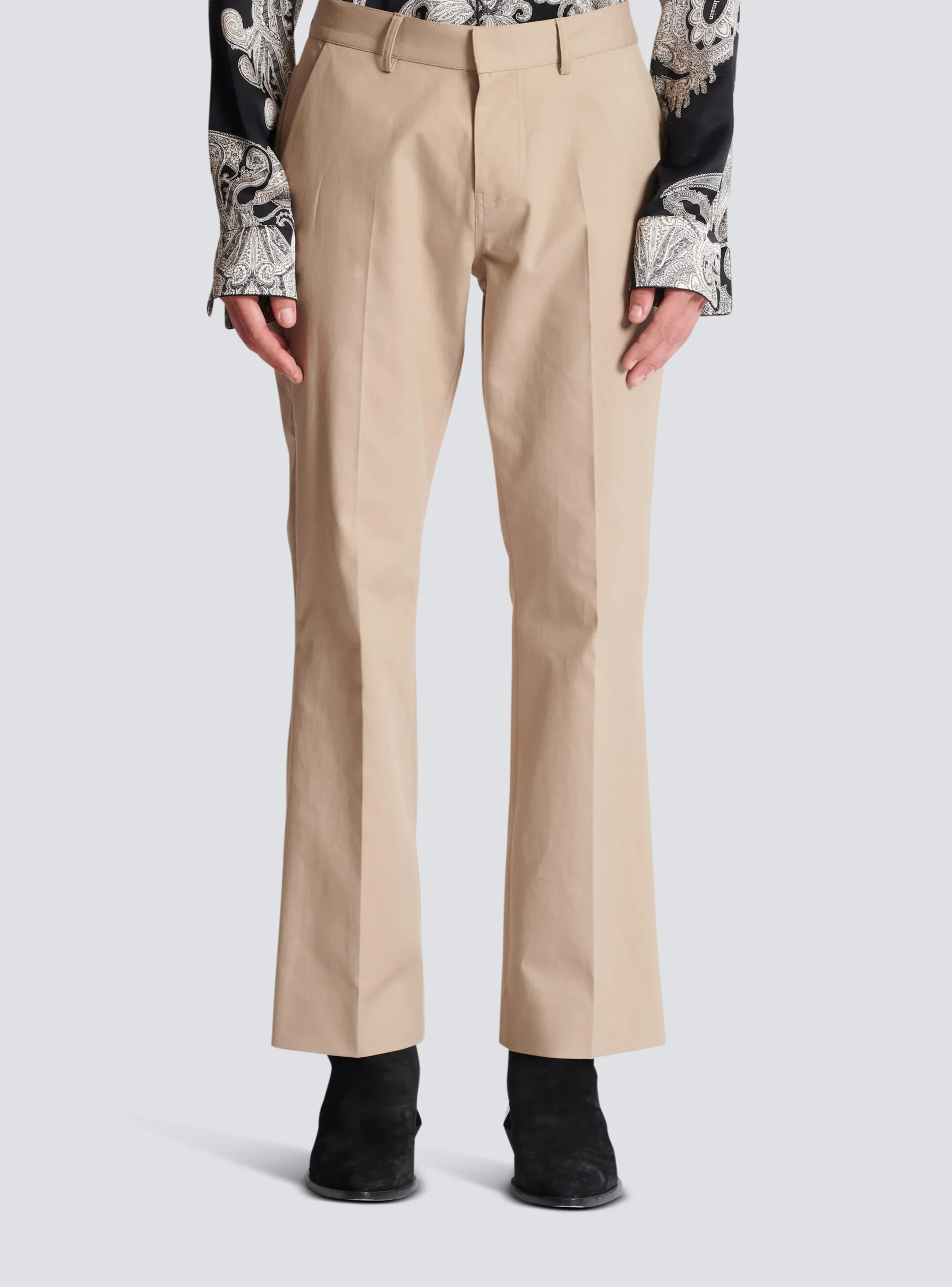 Flared Trousers In Gabardine-Balmain Online