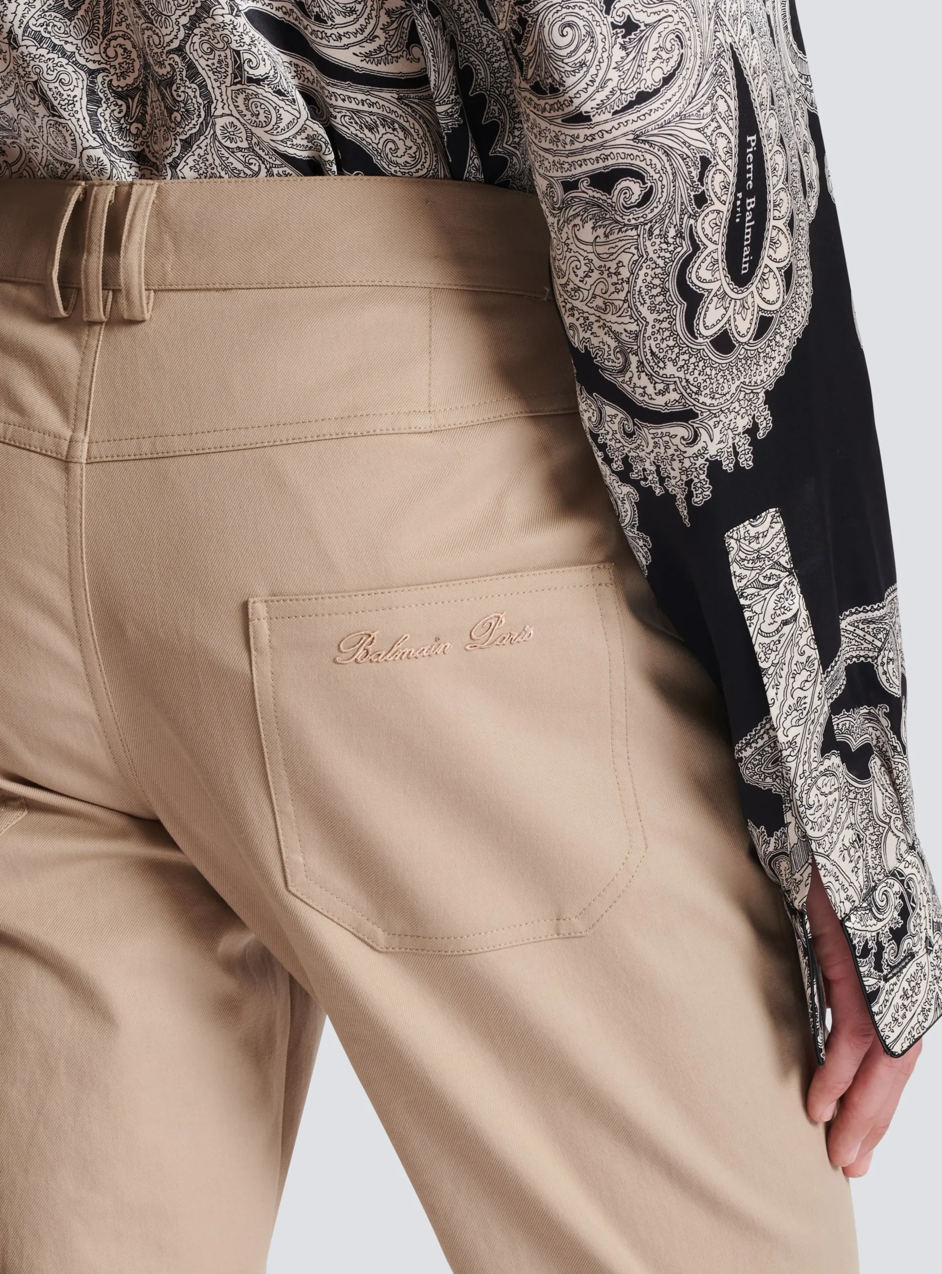 Flared Trousers In Gabardine-Balmain Online