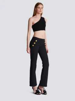 Flared Trousers With Buttons-Balmain Clearance