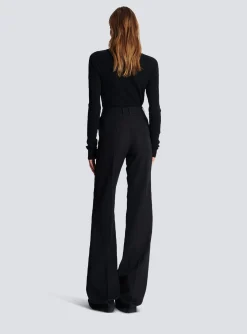 Flared Trousers With Creases-Balmain Fashion