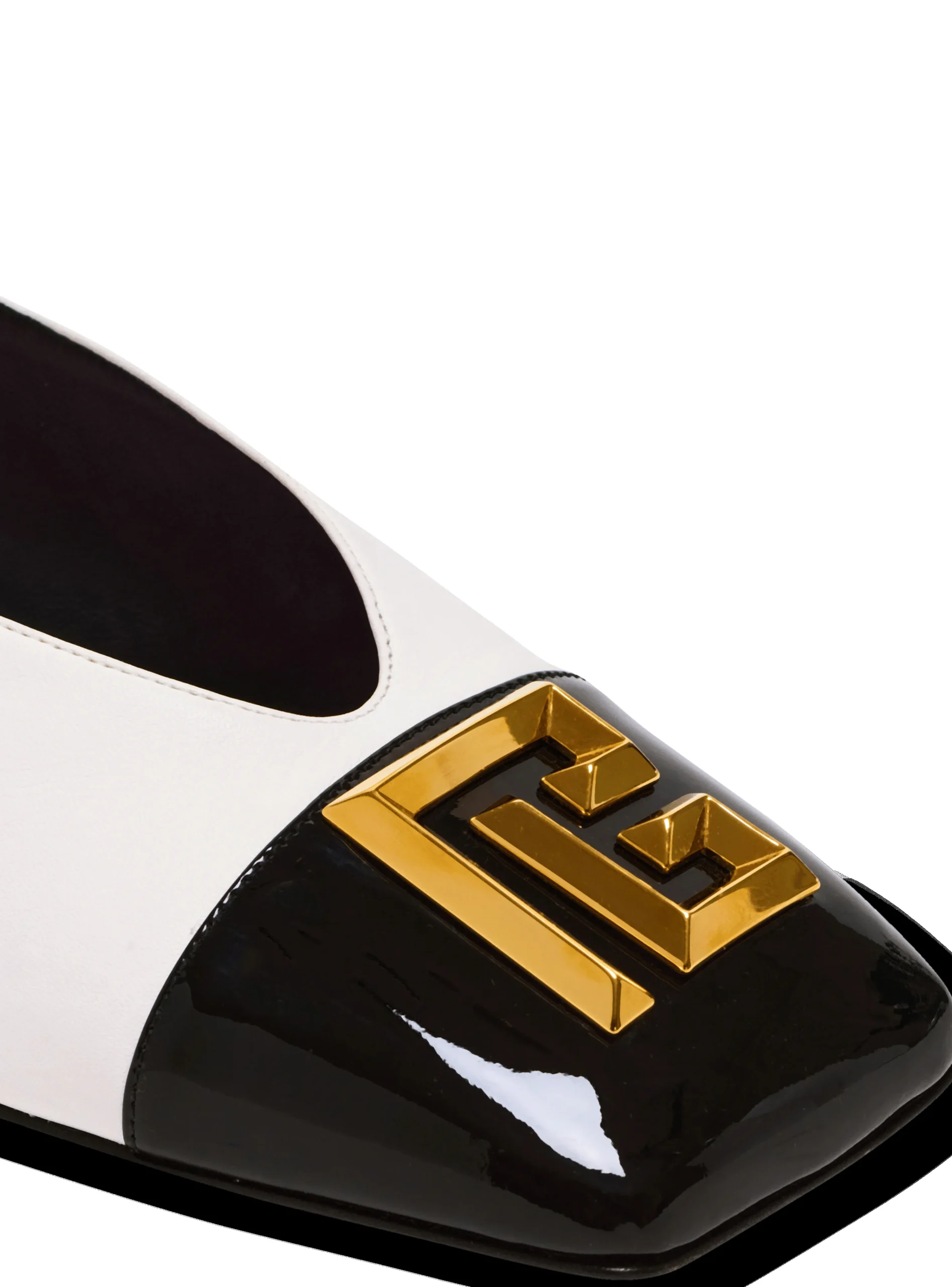 Flat Eden Slingbacks In Two-tone Leather-Balmain Store