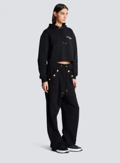 Flocked Paris Hoodie-Balmain Hot