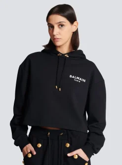 Flocked Paris Hoodie-Balmain Hot