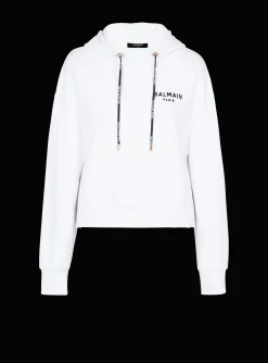 Flocked Paris Hoodie-Balmain Cheap