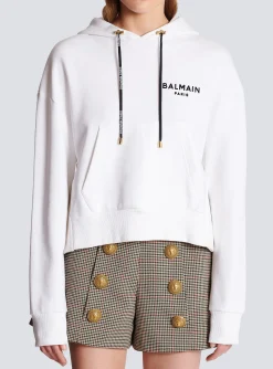 Flocked Paris Hoodie-Balmain Cheap