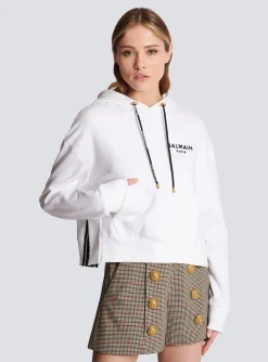 Flocked Paris Hoodie-Balmain Cheap