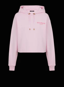 Flocked Paris Hoodie-Balmain Hot