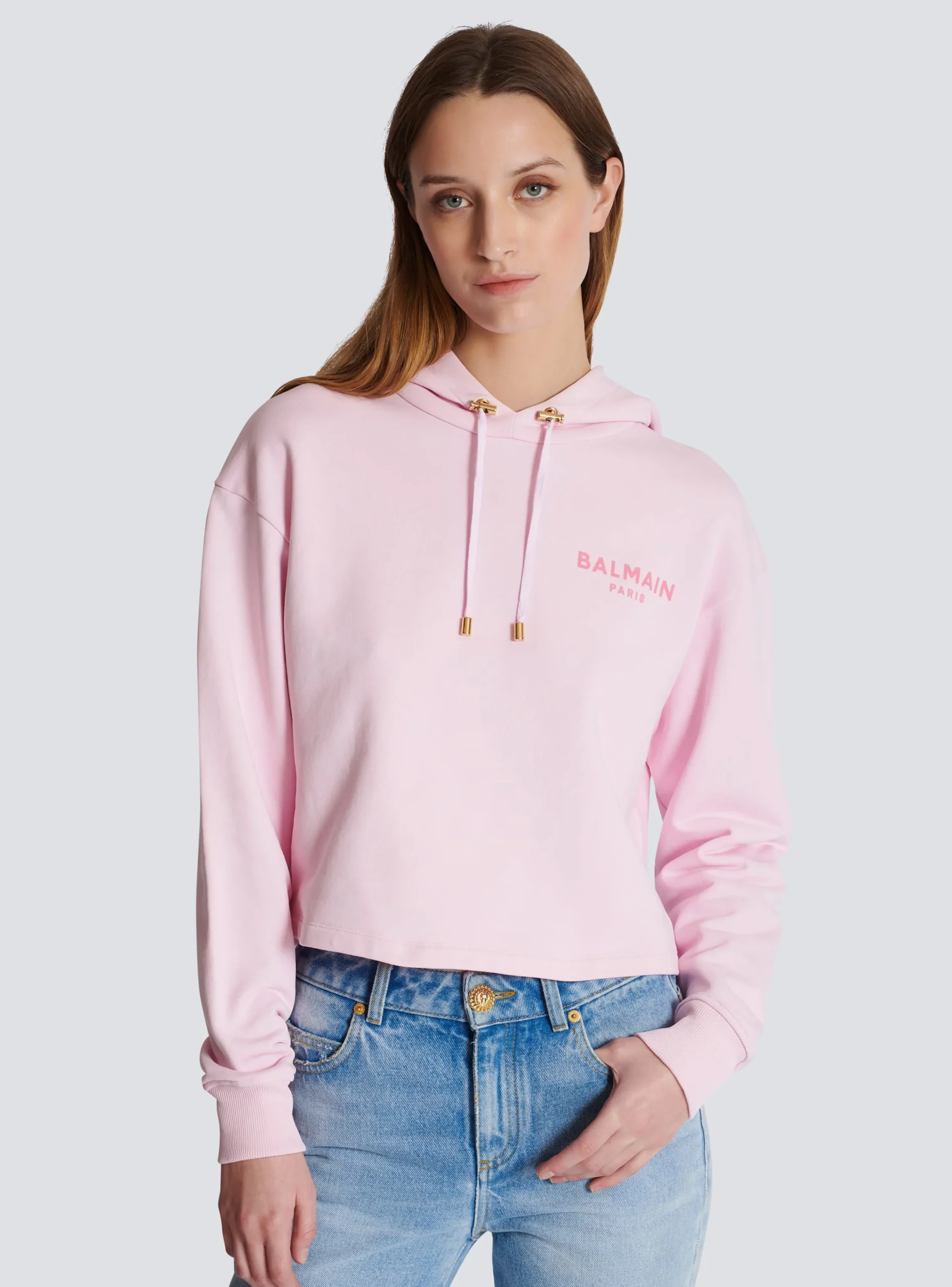 Flocked Paris Hoodie-Balmain Hot