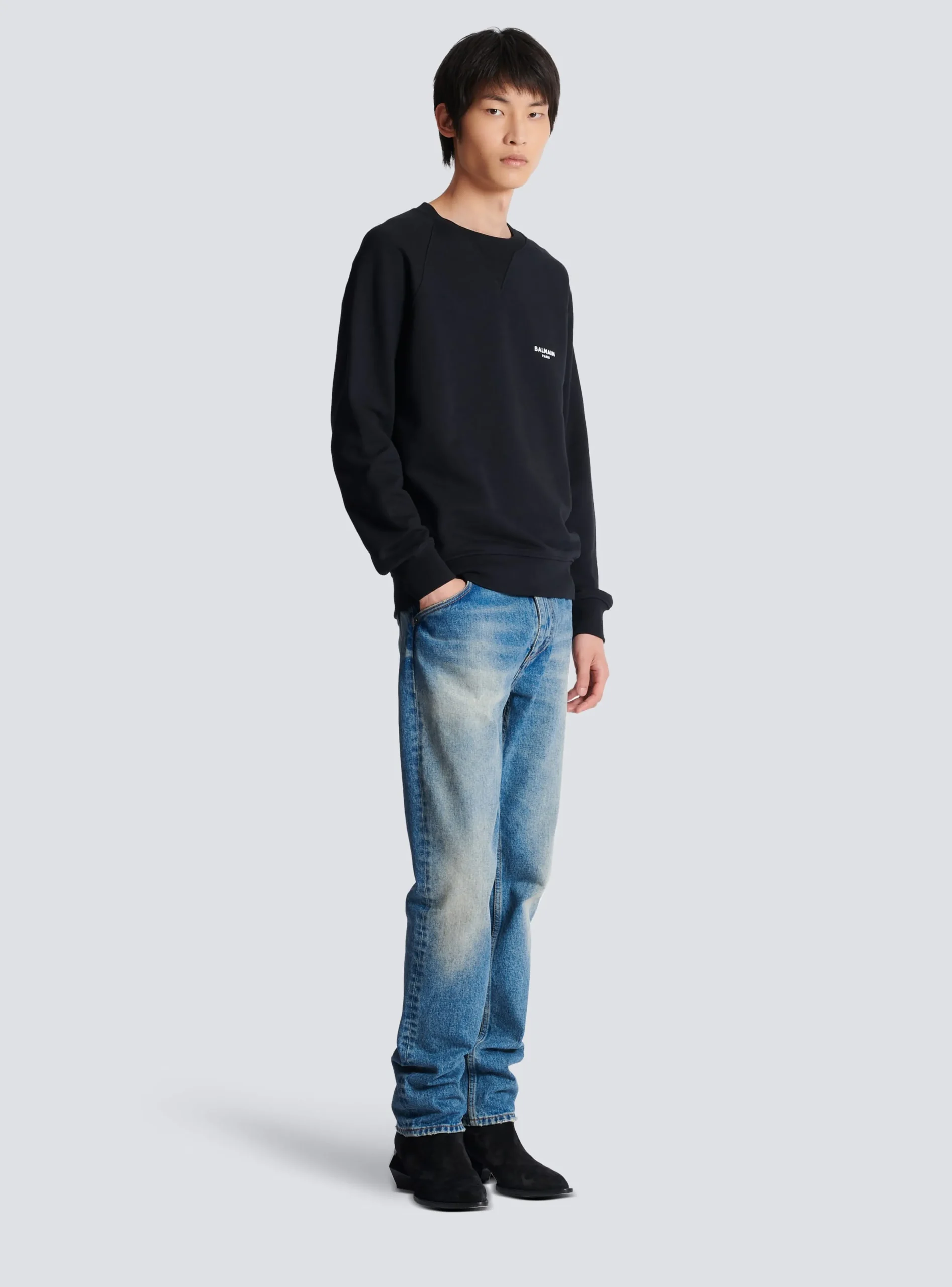 Flocked Sweatshirt-Balmain Shop