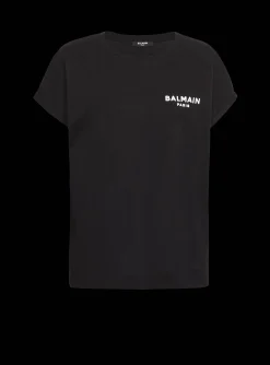 Flocked T-shirt-Balmain Outlet