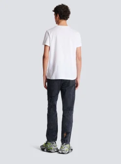 Flocked T-shirt-Balmain Cheap