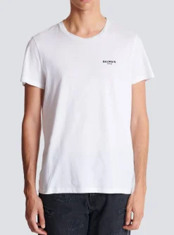Flocked T-shirt-Balmain Cheap