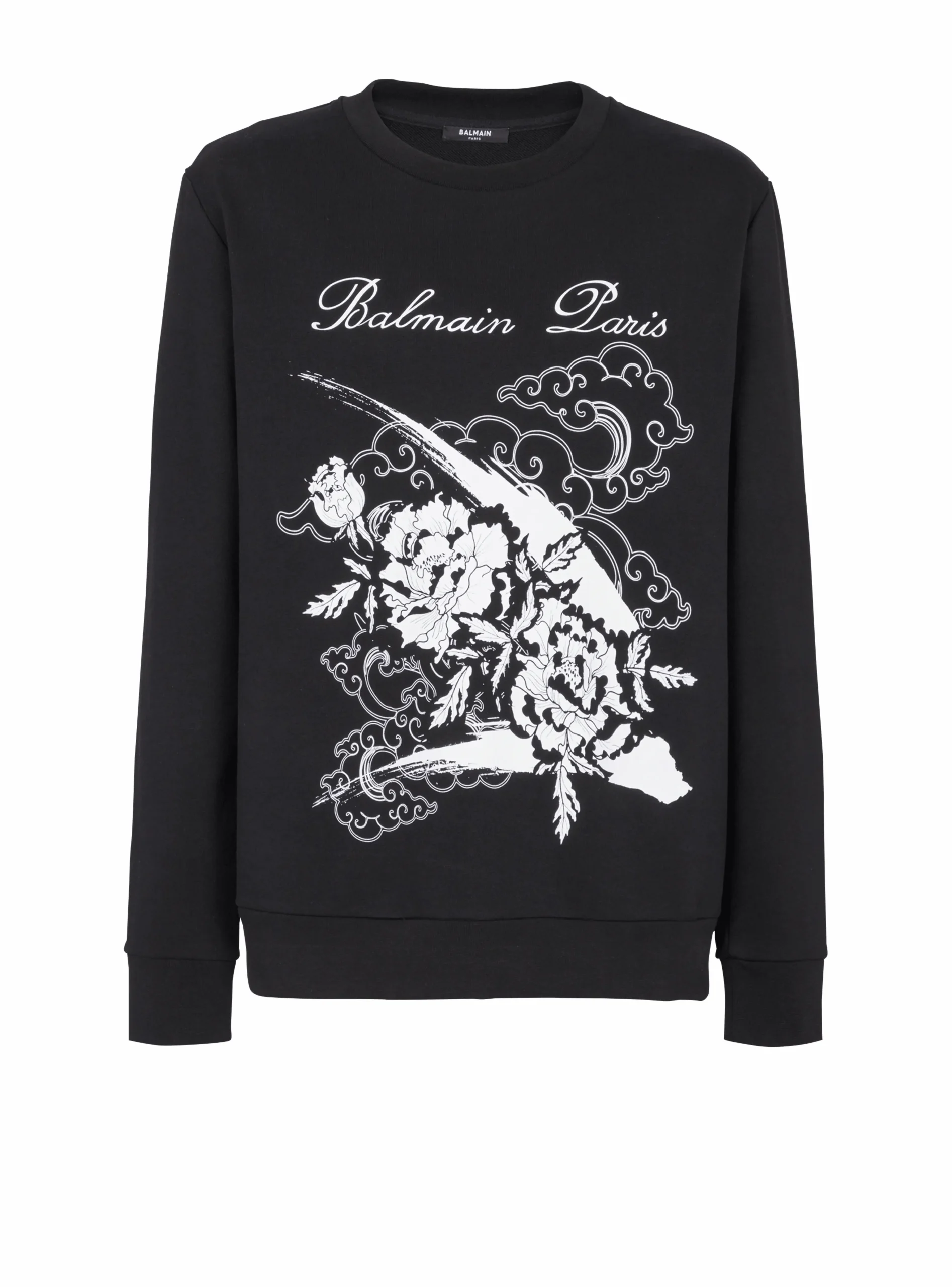 Flower Print Sweatshirt-Balmain Clearance