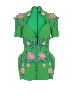 Flower-embroidered Playsuit-Balmain Flash Sale