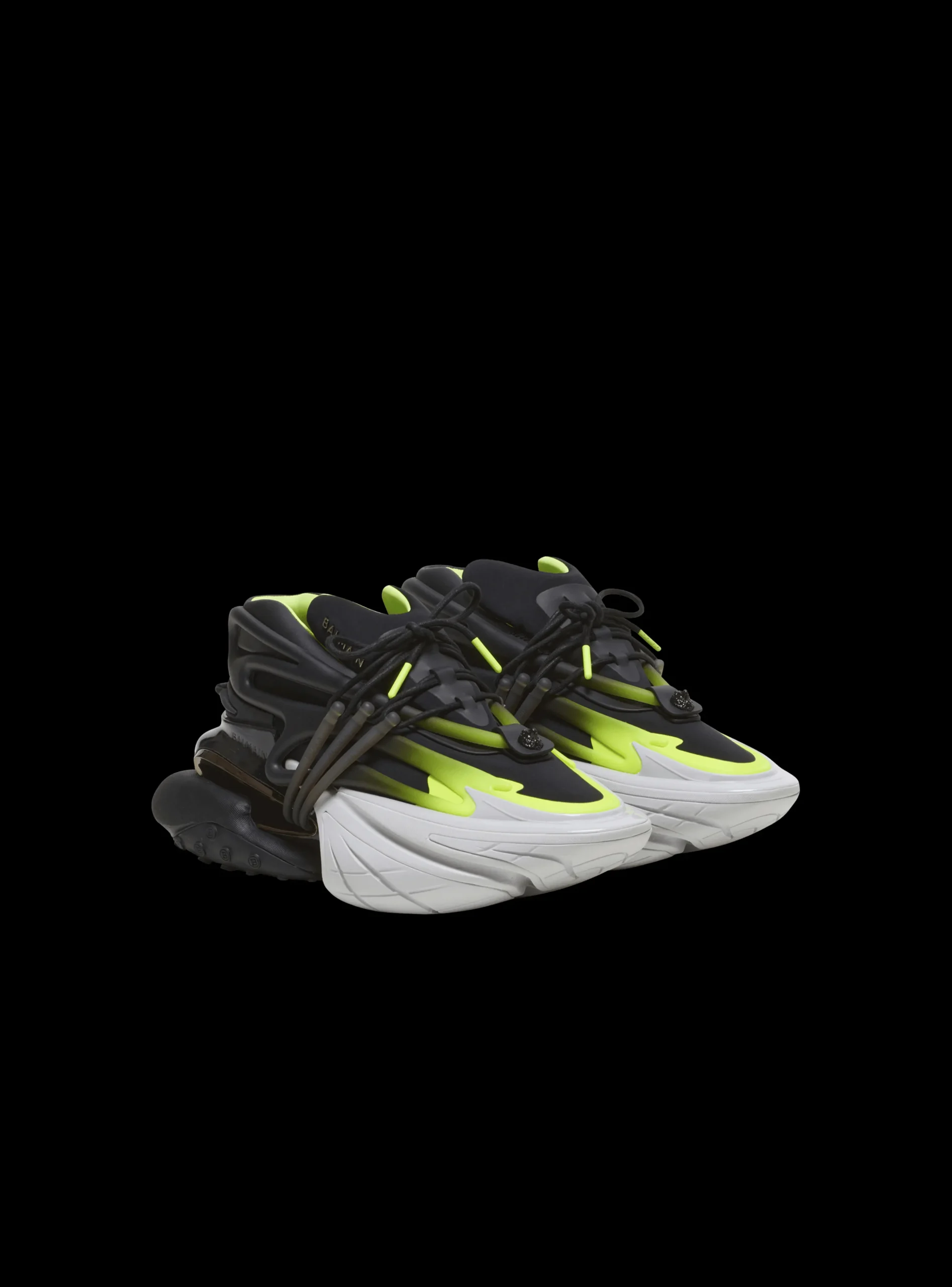 Fluorescent Unicorn Trainers In Neoprene And Leather-Balmain Sale