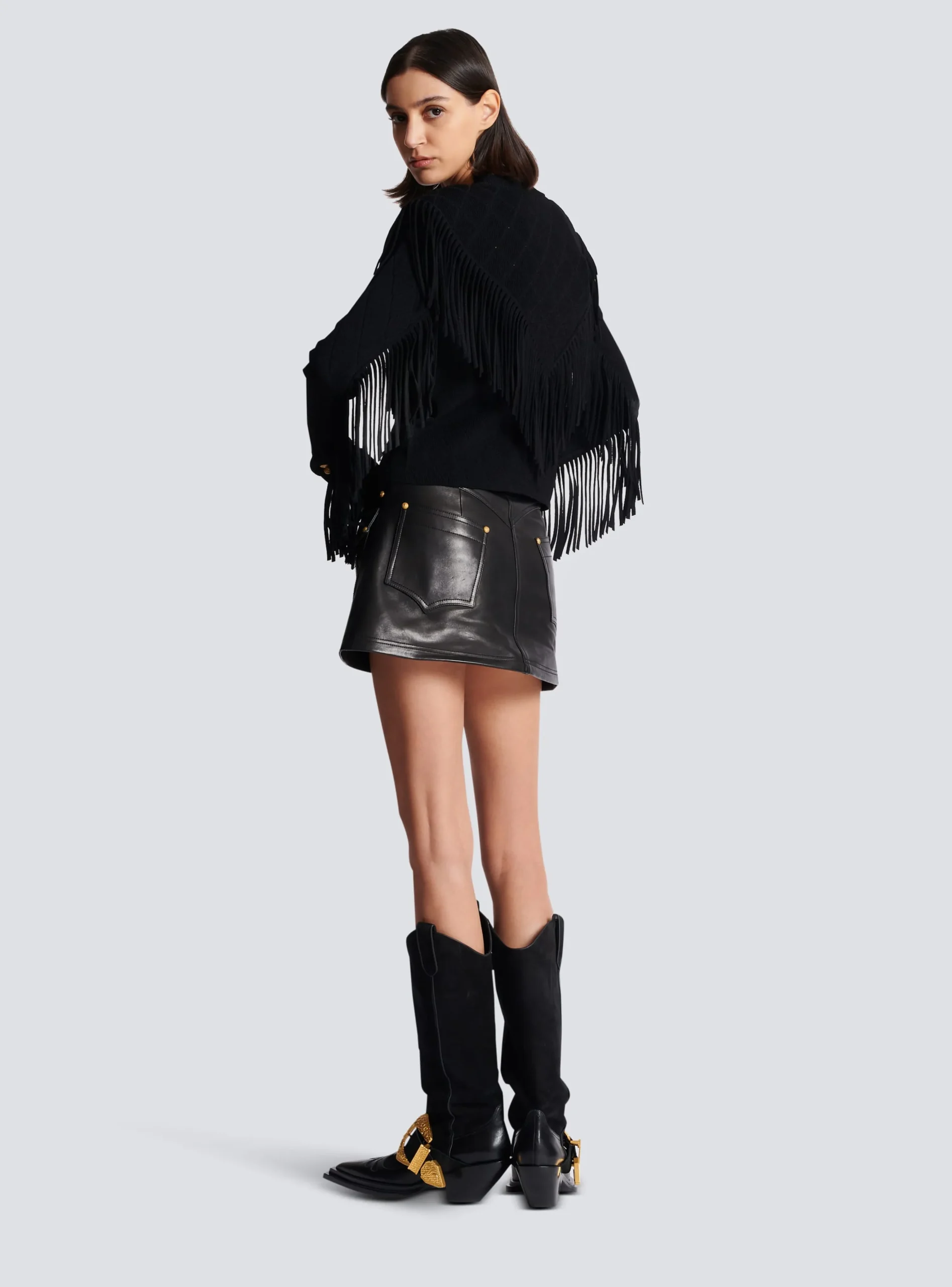 Fringed Fine Knit Cardigan-Balmain Shop