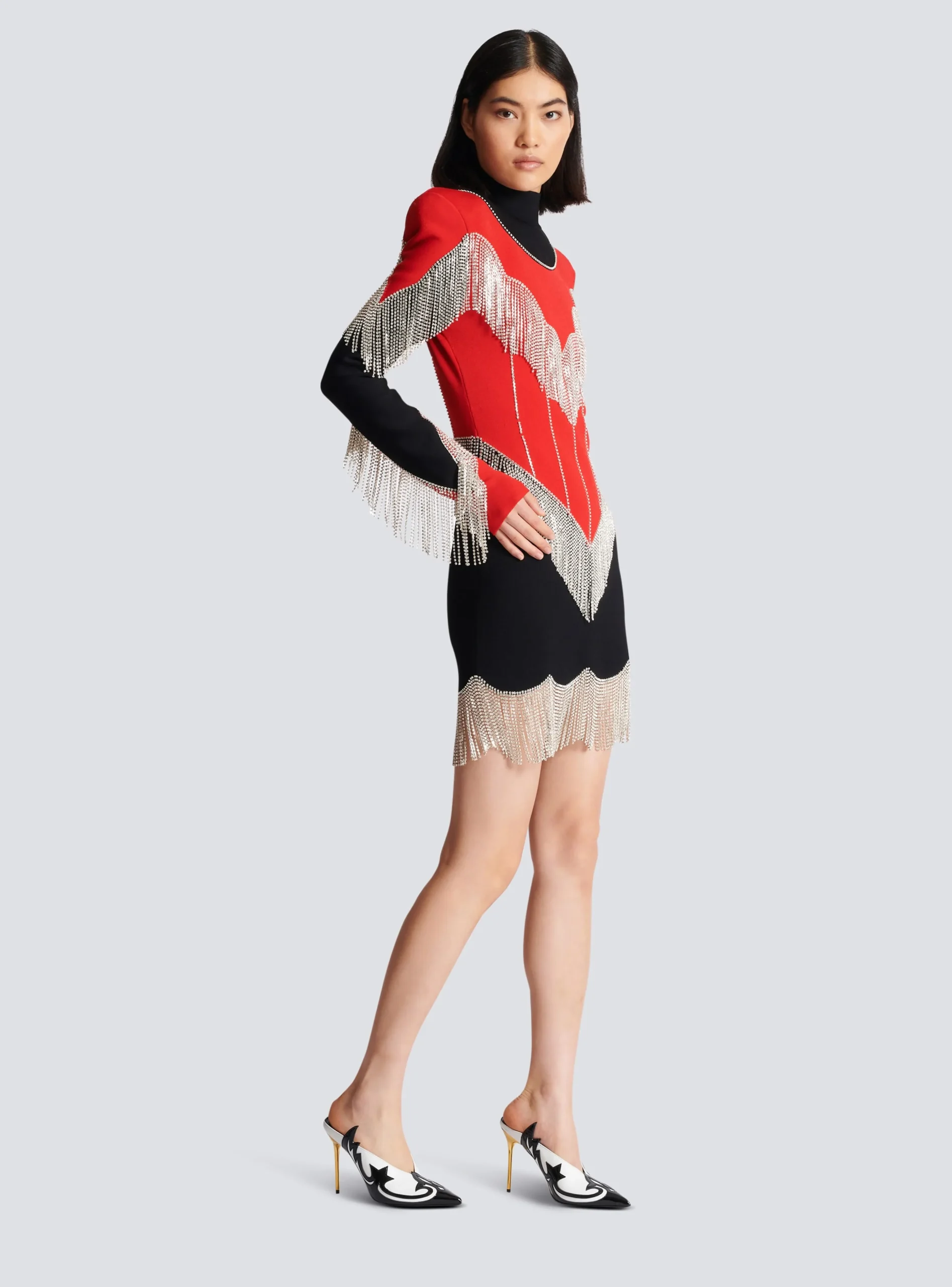 Fringed Knit Dress-Balmain Outlet