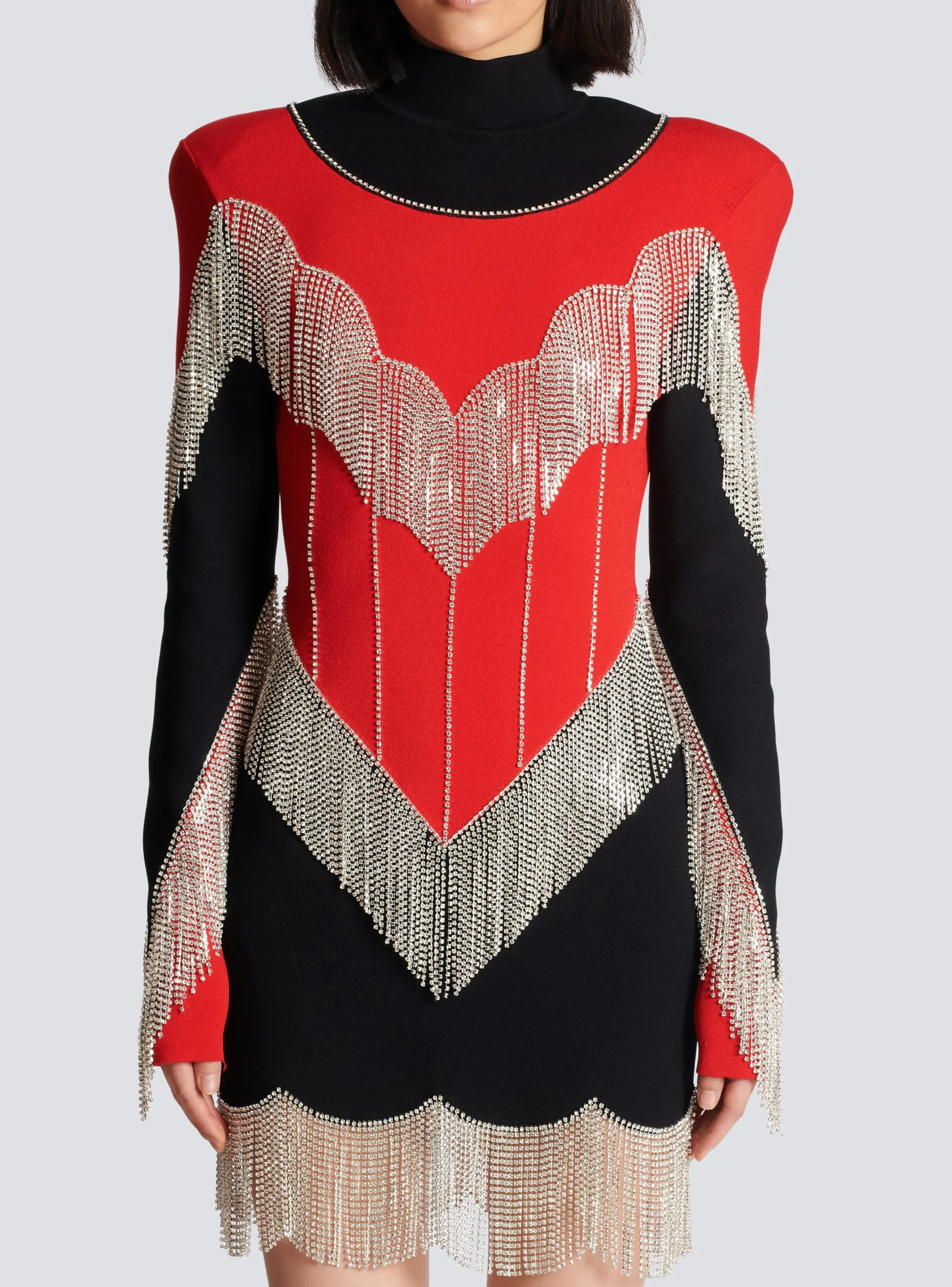 Fringed Knit Dress-Balmain Outlet