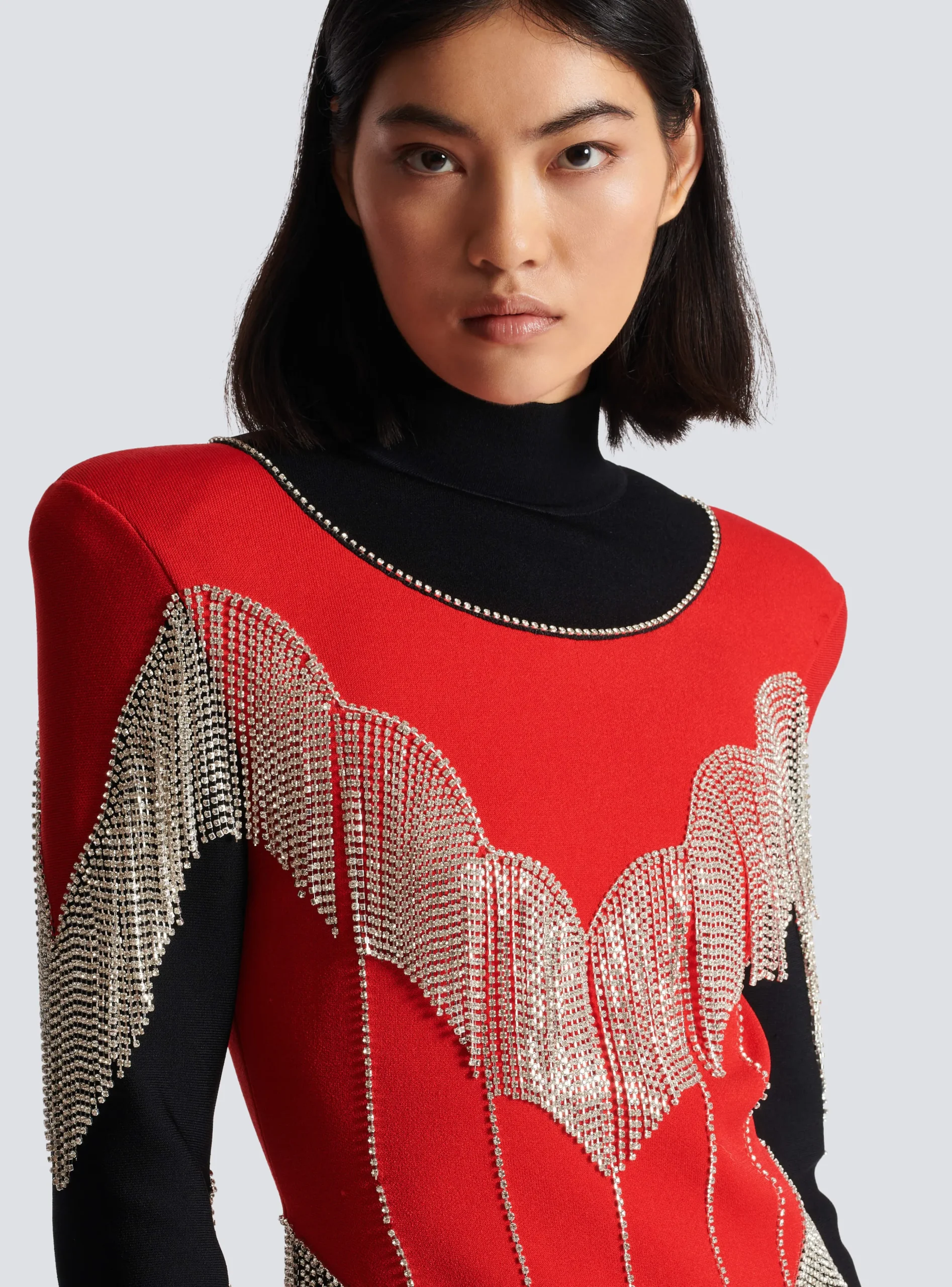 Fringed Knit Dress-Balmain Outlet