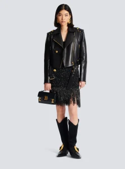 Fringed Lurex Tweed Skirt-Balmain Best Sale