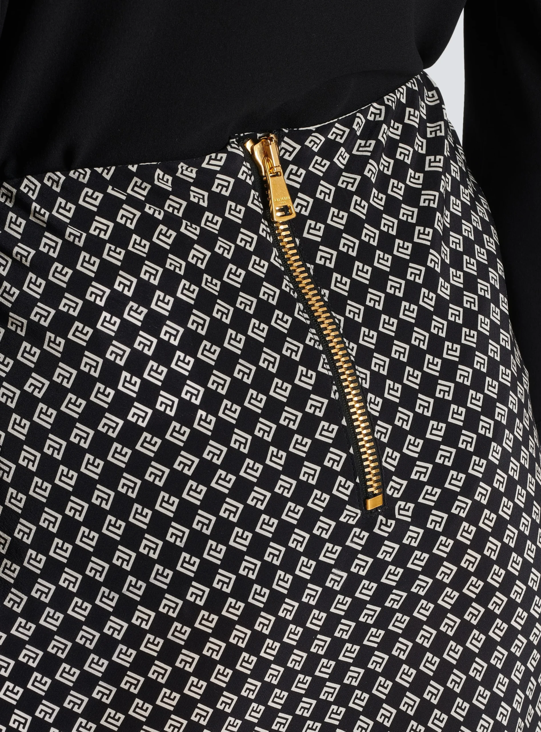 Fringed Silk Scarf Skirt-Balmain Store