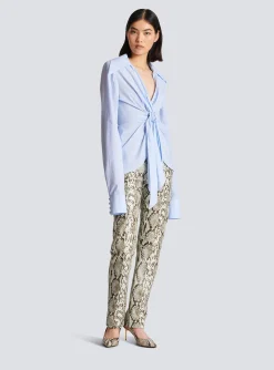 Gingham Tie Shirt-Balmain Best