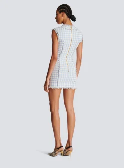 Gingham Tweed Dress-Balmain Online