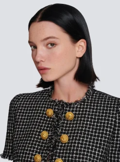 Gingham Tweed Jacket-Balmain Outlet