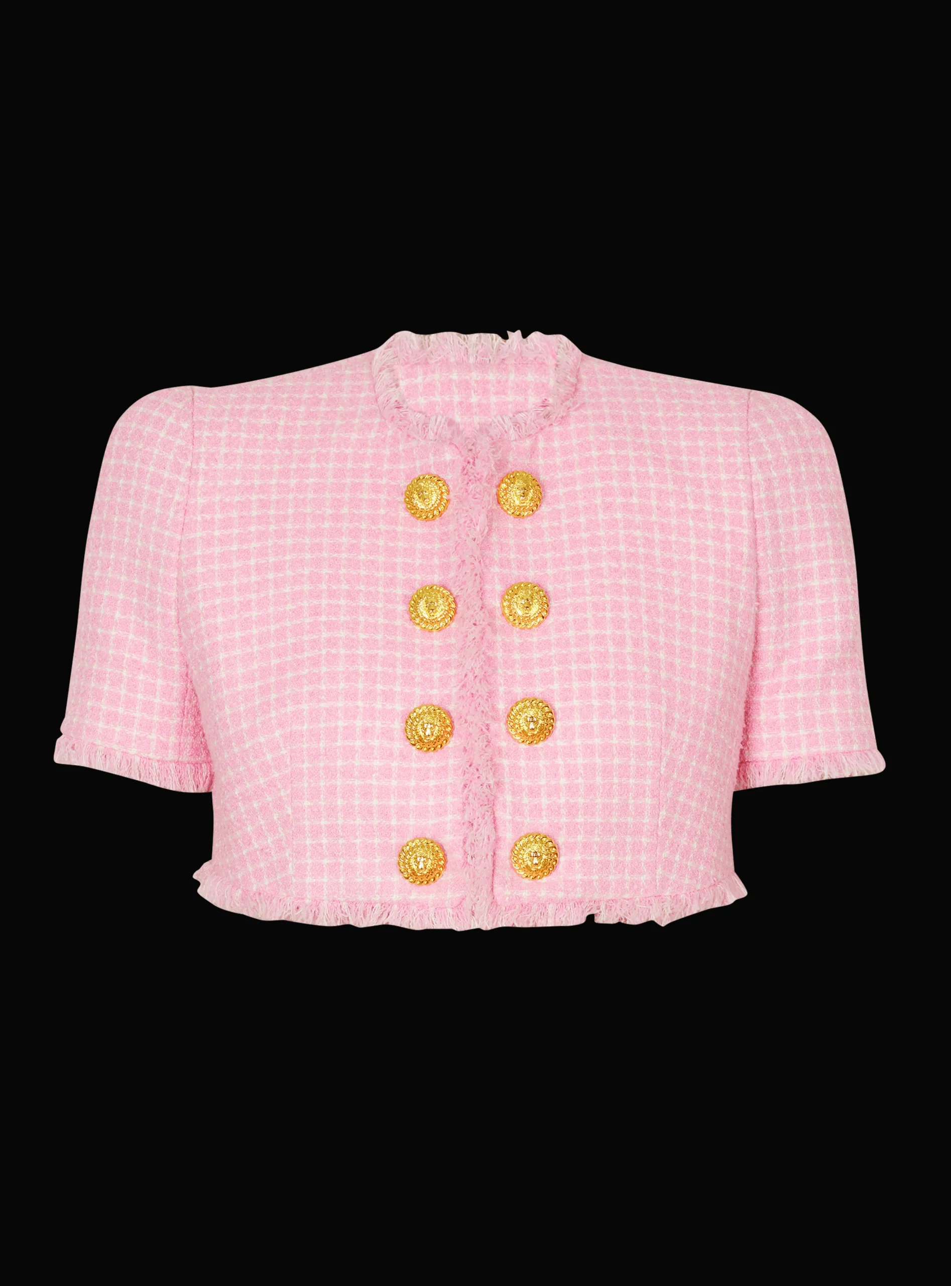 Gingham Tweed Jacket-Balmain Store