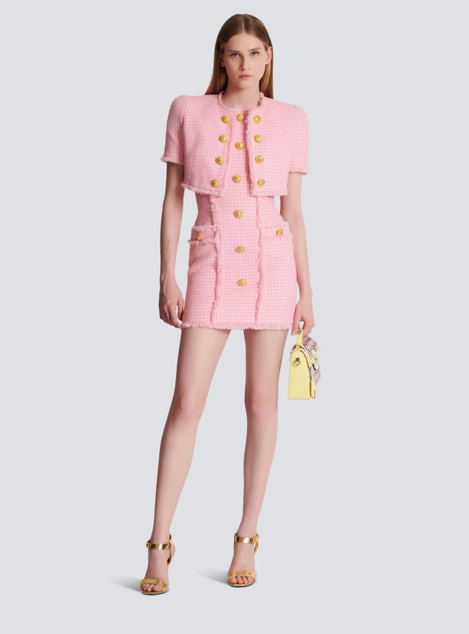 Gingham Tweed Jacket-Balmain Store