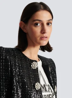 Glittery Tweed Jacket-Balmain Cheap