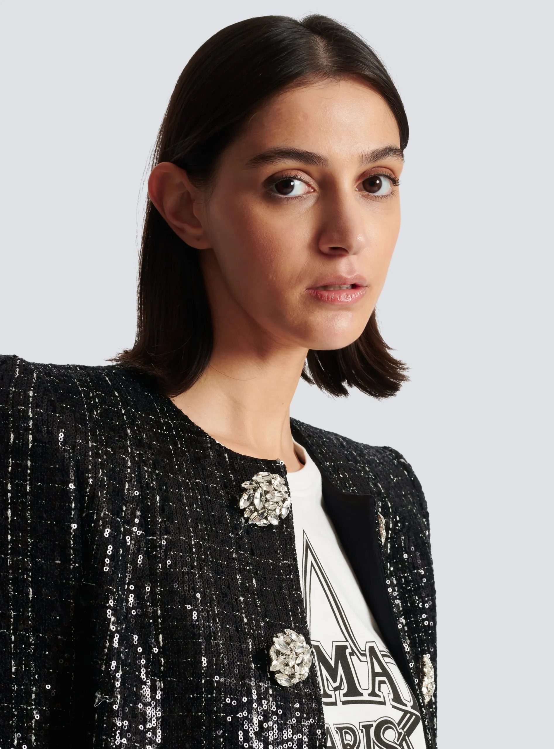 Glittery Tweed Jacket-Balmain Cheap