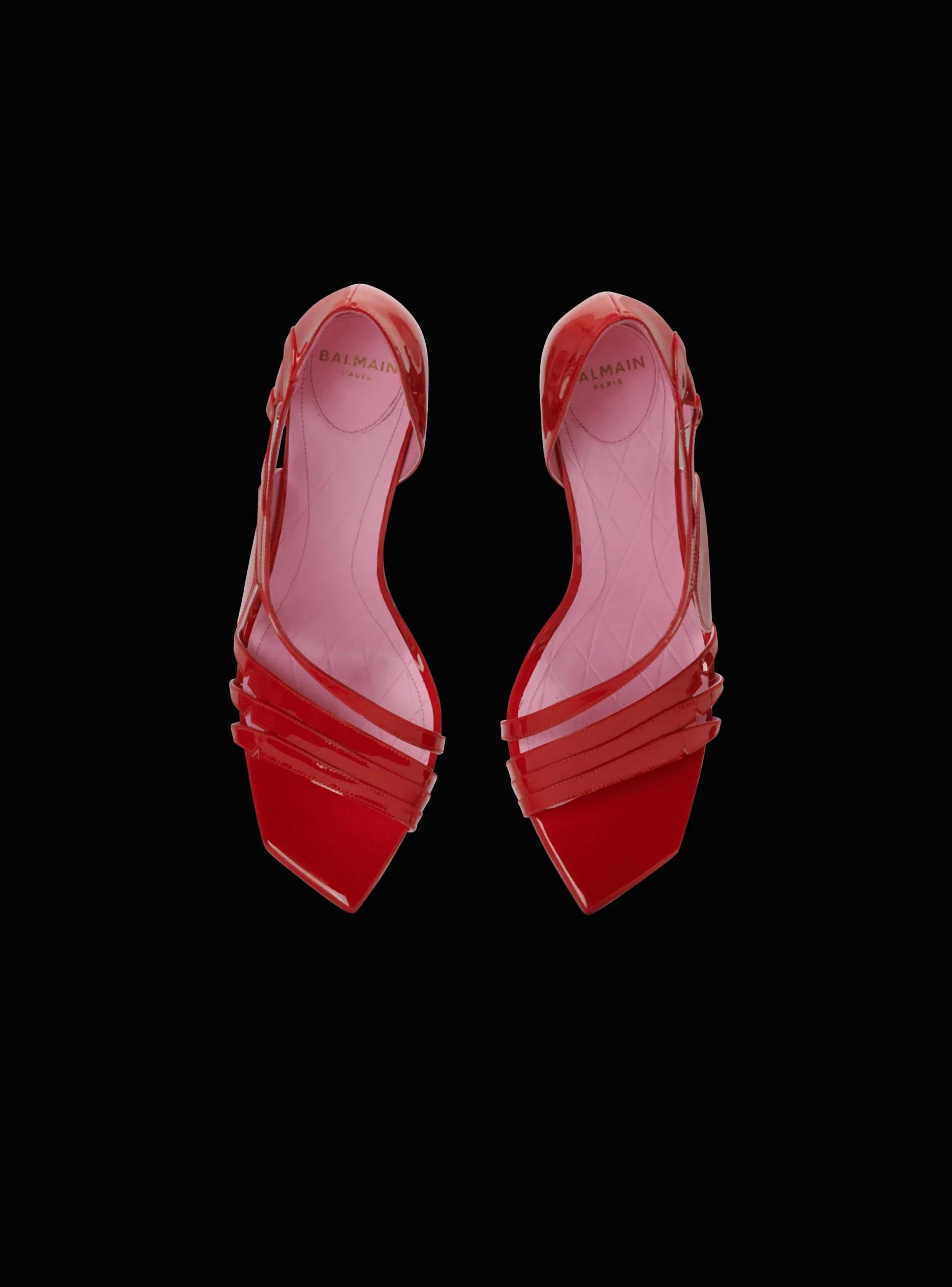 Heeled Eden Sandals In Patent Leather-Balmain Best