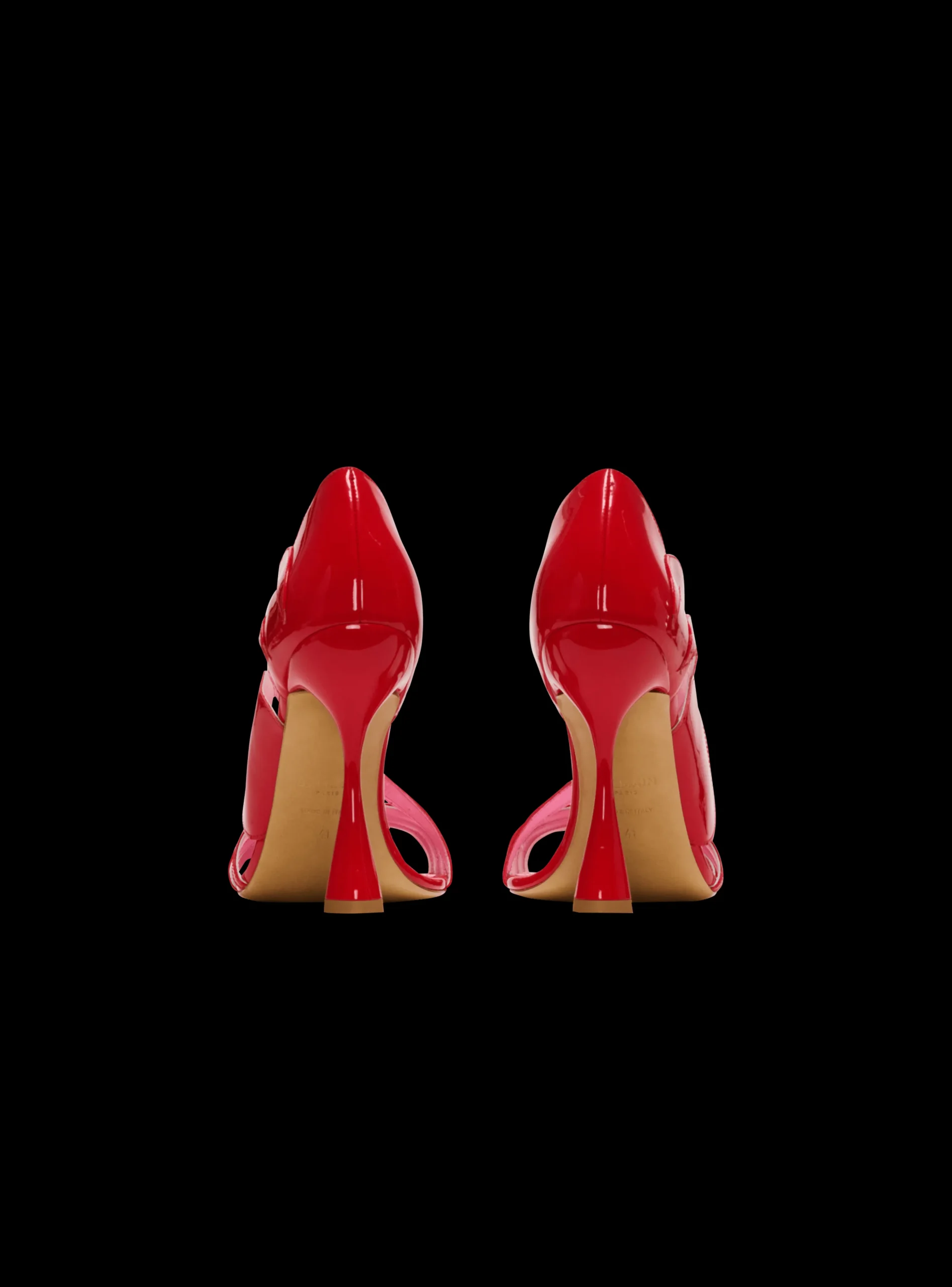 Heeled Eden Sandals In Patent Leather-Balmain Best