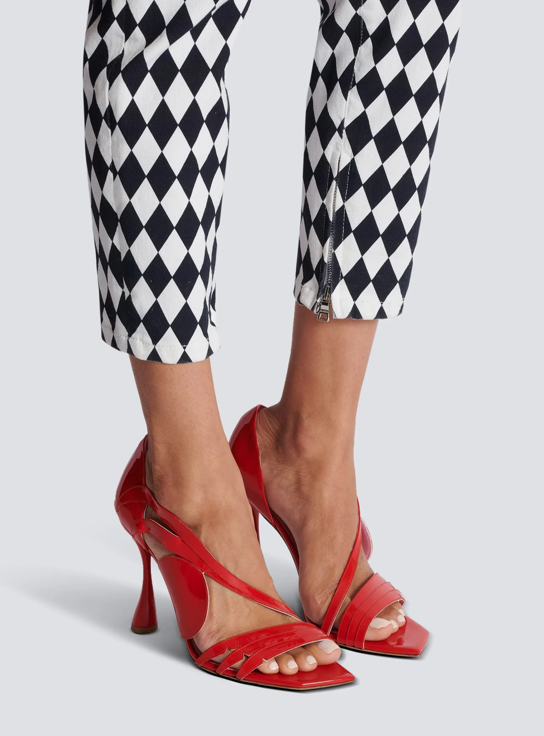Heeled Eden Sandals In Patent Leather-Balmain Best