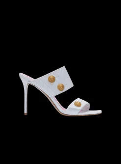 Heeled Eva Leather Mules-Balmain Clearance