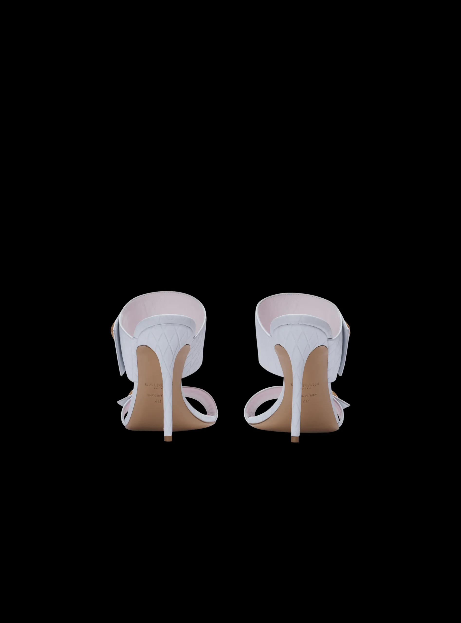 Heeled Eva Leather Mules-Balmain Clearance