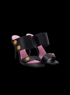 Heeled Eva Mules In Calfskin-Balmain Outlet
