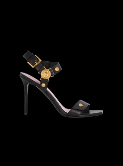 Heeled Eva Sandals In Calfskin-Balmain Best Sale