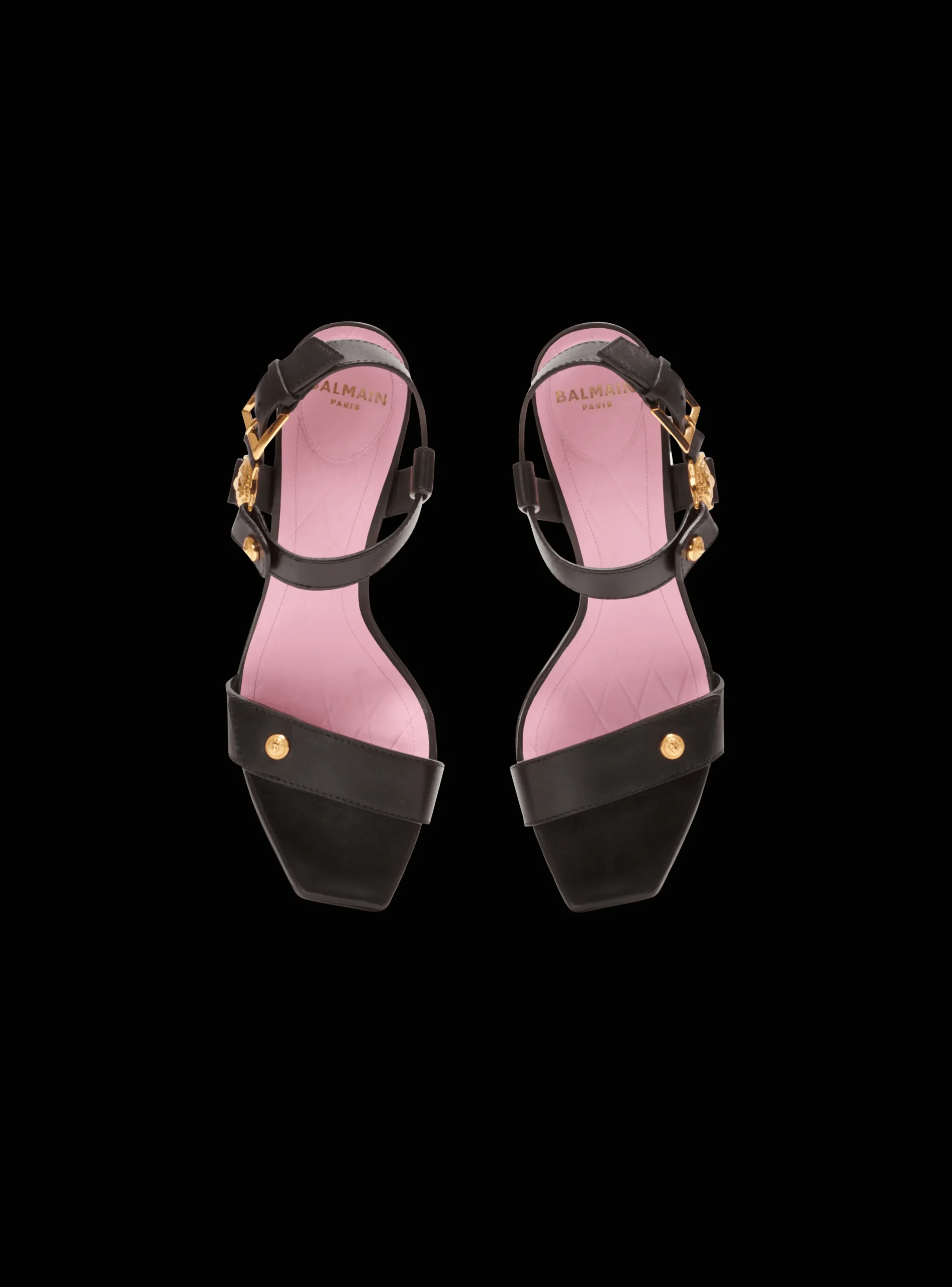 Heeled Eva Sandals In Calfskin-Balmain Best Sale