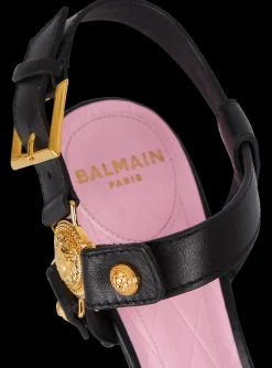 Heeled Eva Sandals In Calfskin-Balmain Best Sale