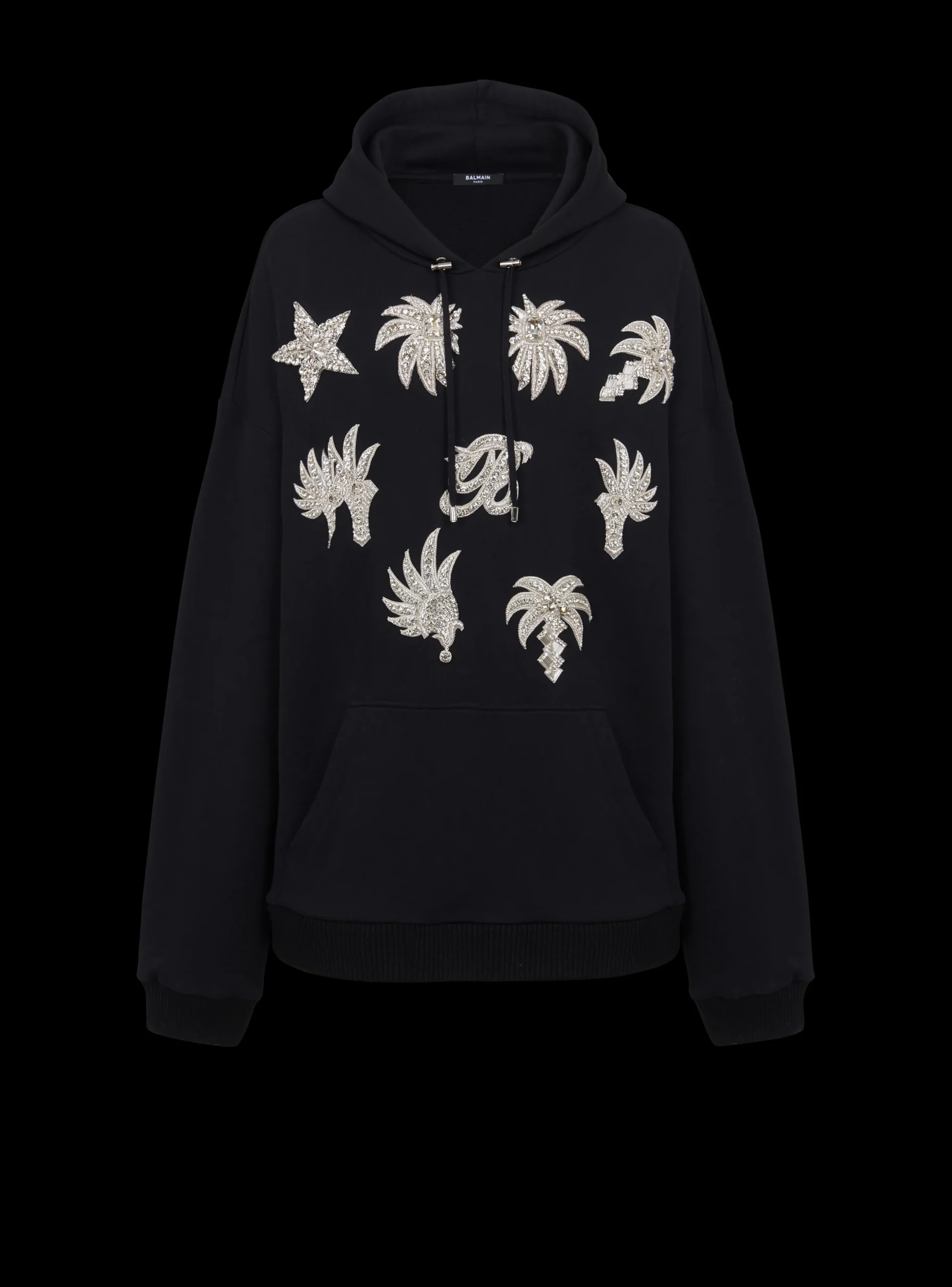 Hoodie With Embroidered Badges-Balmain Hot