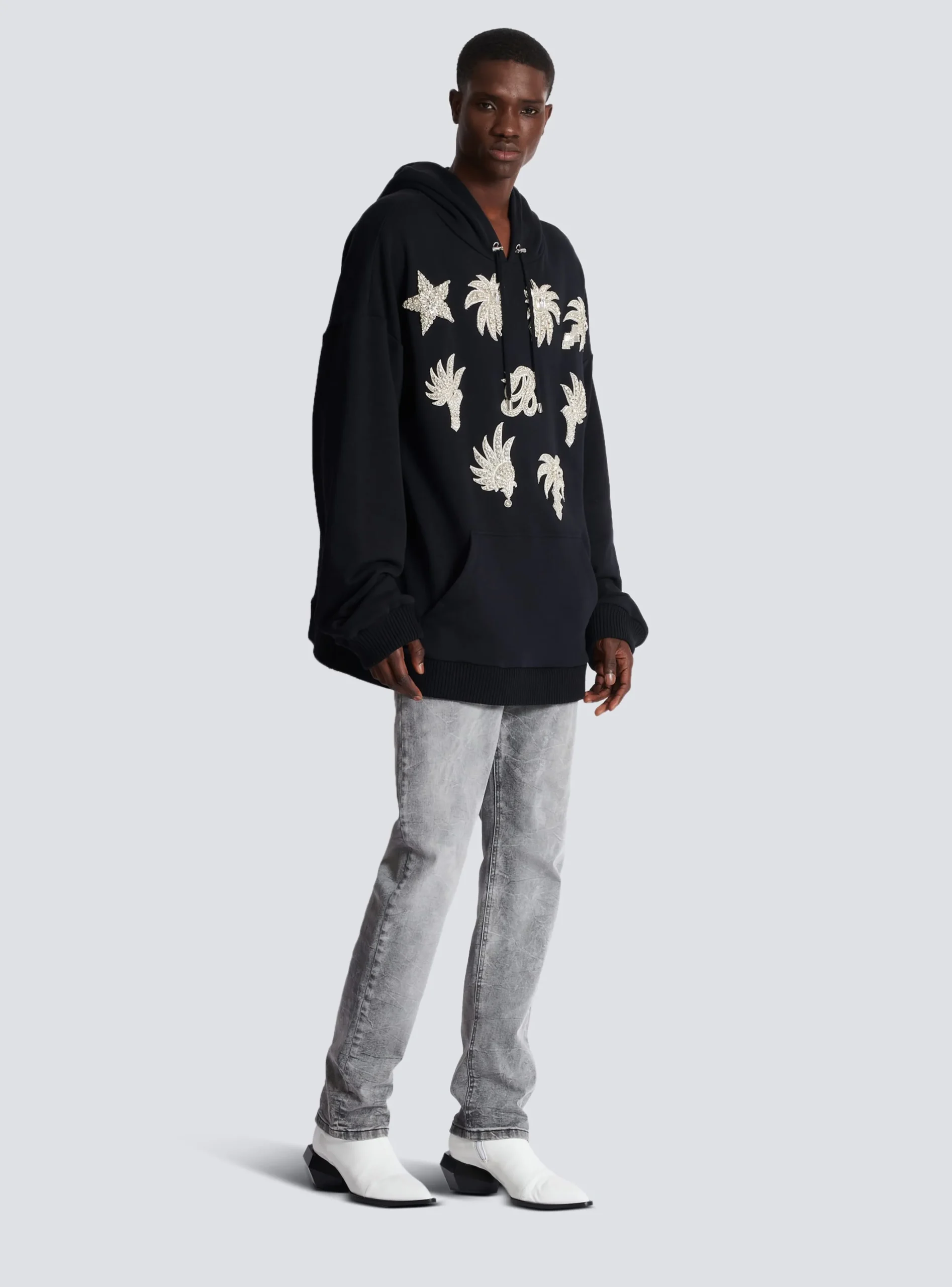 Hoodie With Embroidered Badges-Balmain Hot
