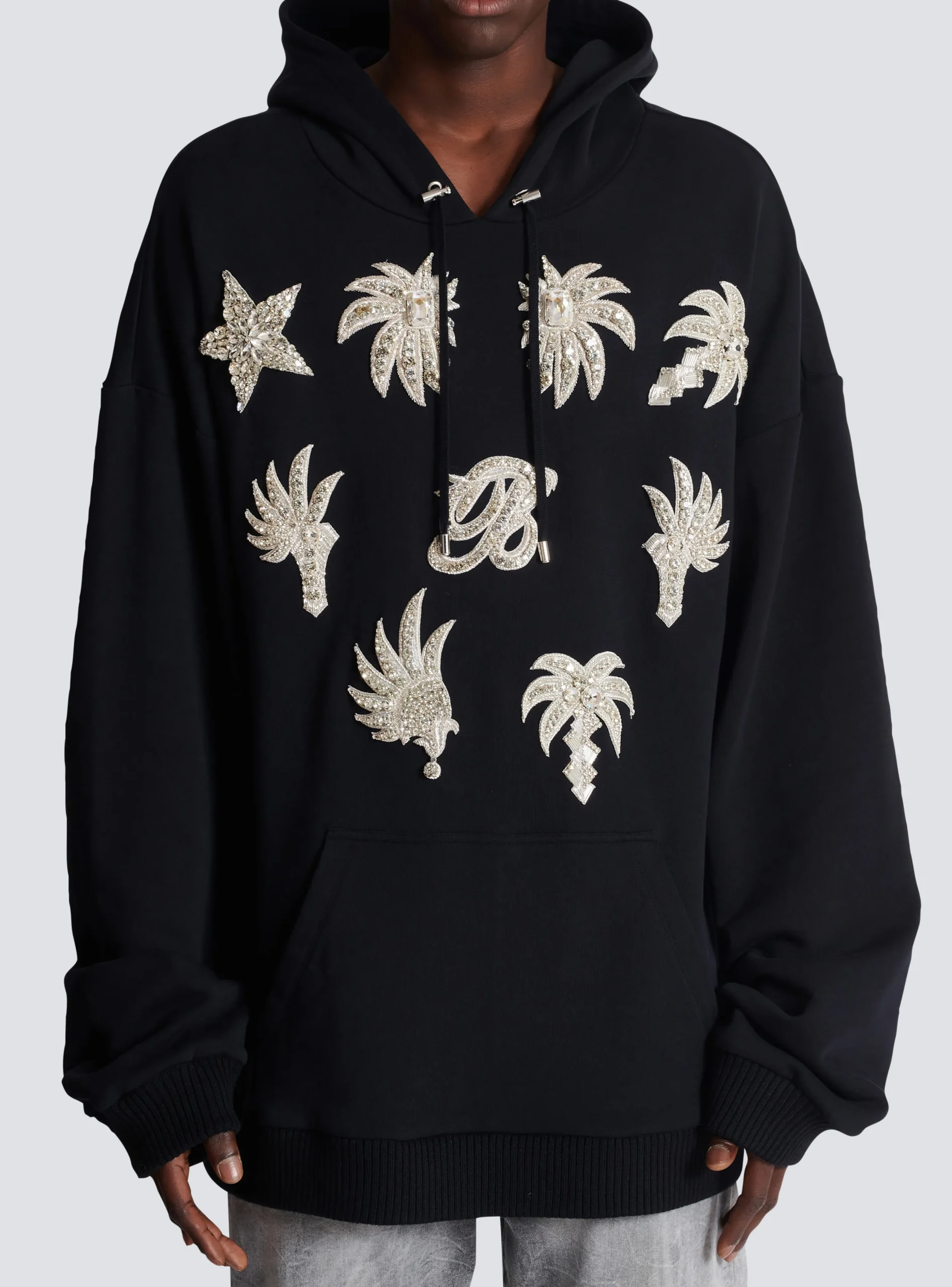 Hoodie With Embroidered Badges-Balmain Hot