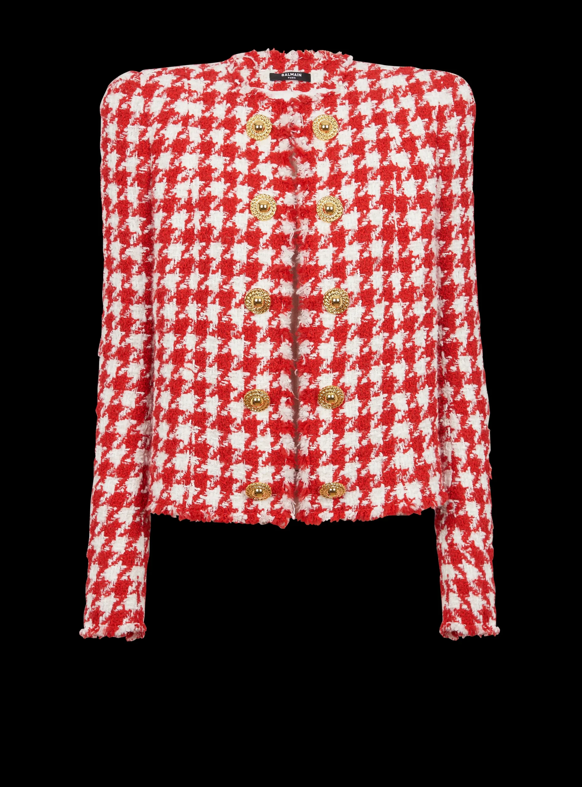 Houndstooth Tweed Jacket-Balmain Discount